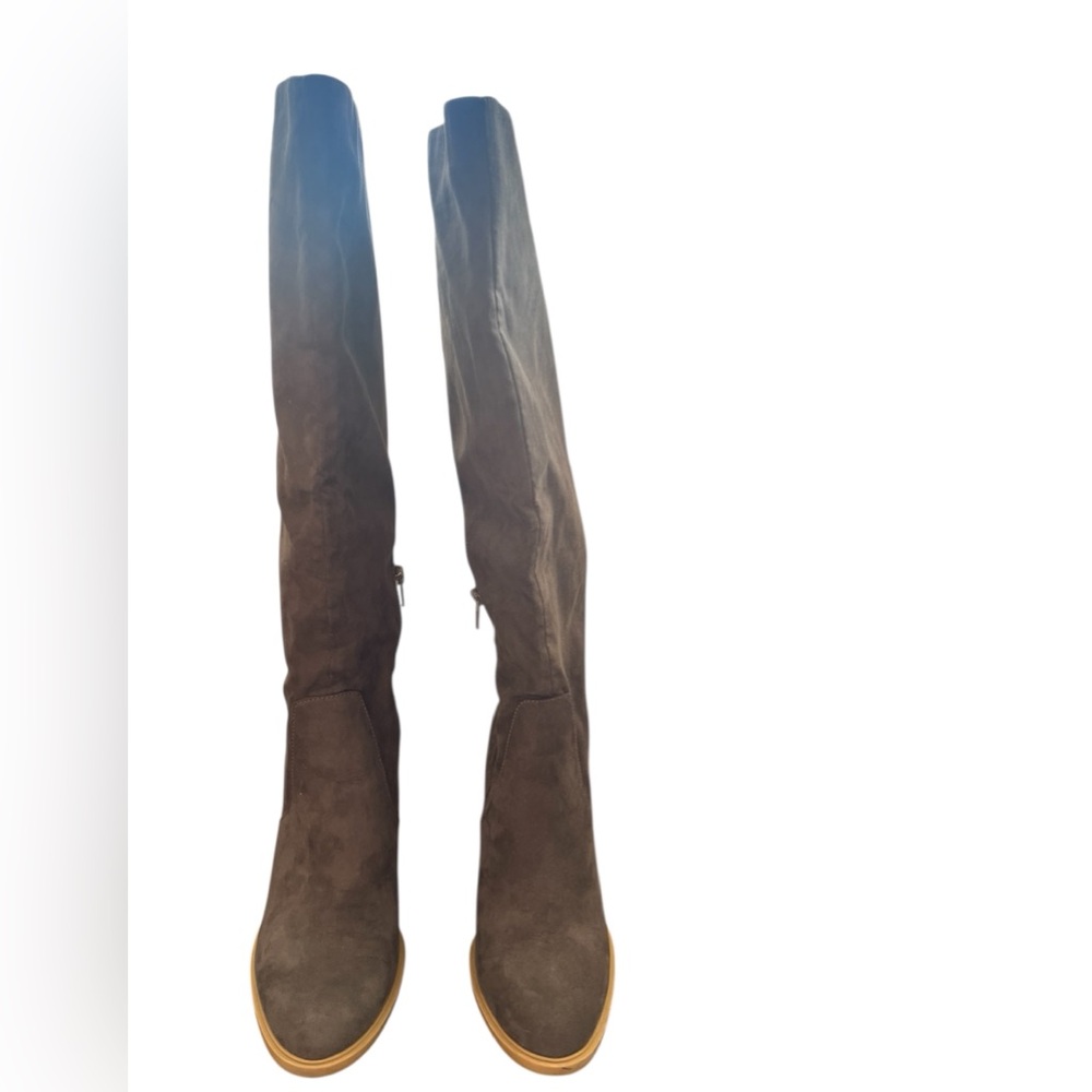 Dolce Vita Knee High Heeled Chocolate color Suede Boots size 8 - Picture 2 of 9